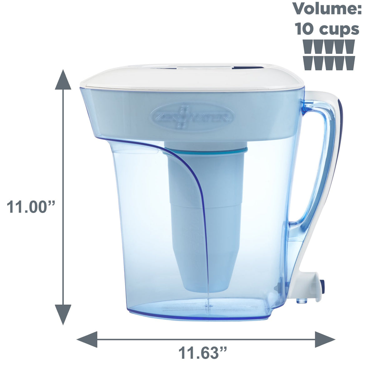 Zerowater 10-Cup Pitcher stage advanced filtration