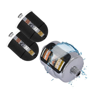 15 Stage Filtration 1 Pack Shower Filter with 2 Pack Replacement Filters