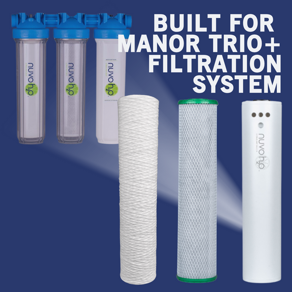 Manor Trio System - Sediment + Chloramine Replacement Cartridges - NuvoH2O