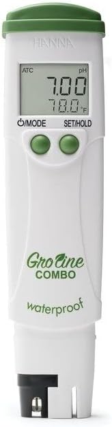 GroLine Hydroponic Waterproof Pocket pH/EC/TDS/Temperature Tester