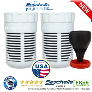 Seychelle Dual pH2O Pure Water Pitcher Replacement Filter – Dual pack