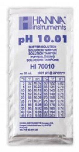 HANNA TEN (10) PACK ph 10.01 20ml CALIBRATION SOLUTION PACKET (SINGLE USE)