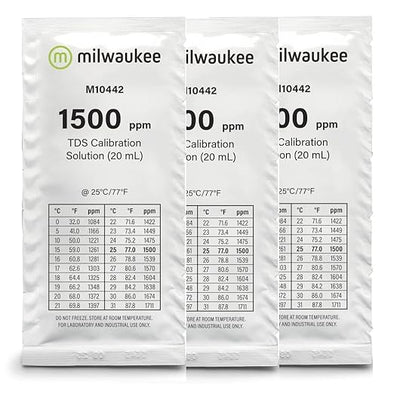 Milwaukee 1500 ppm TDS Calibration Solution Sachets 3X 20ml