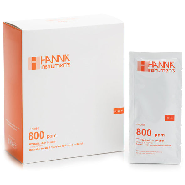 Hanna Instruments 800 mg/L (ppm) TDS Standard Sachets (25 x 20 mL)