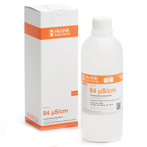 Hanna 84 µS/cm Conductivity Standard (500mL Bottle)