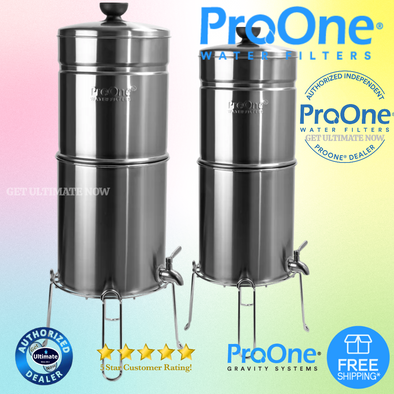 ProOne Gravity Brushed water filter System(Traveler Plus, Big Plus)