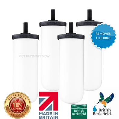 British Berkefeld 7″ Ceramic Ultra Fluoride Water Filter (4 Pack) (ALL IN ONE FILTER)