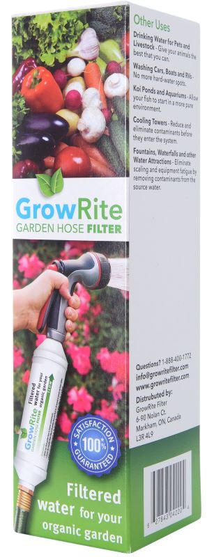 Grow Rite Hydroponic GrowRite Garden Hose Water Filter | KDF Carbon Dechlorinator for ...