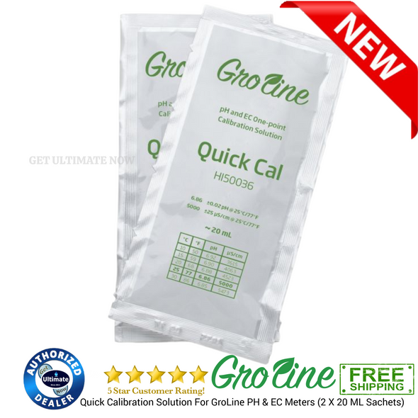 Quick Calibration Solution For GroLine PH & EC Meters (2 X 20 ML Sachets)