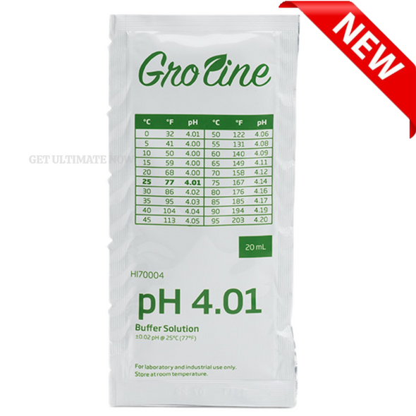 GroLine pH 4.01 Buffer Sachets, 20 mL