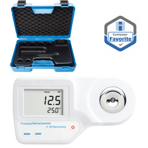 Hanna Instruments Digital Refractometer for % Fructose by Weight Analysis with Hard Carrying Case