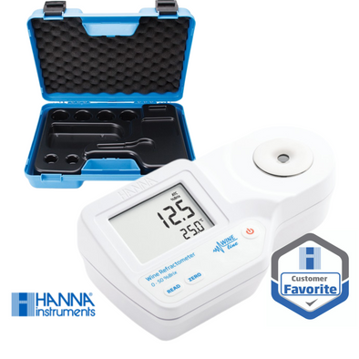 Hanna Instruments Digital Refractometer for Sugar Analysis with Hard carrying case