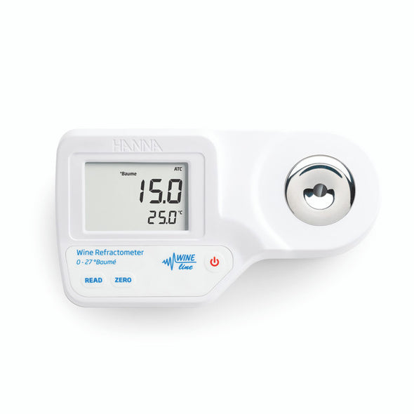 Digital Refractometer for Sugar (°Baume) Analysis in Wine, Must and Juice - HI96812