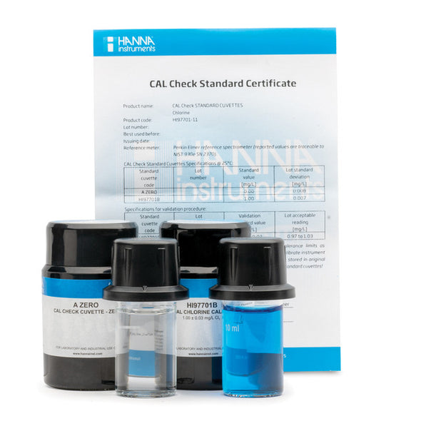 Hanna Free and Total Chlorine CAL Check Standards for HI97701