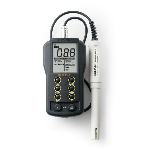 Hanna pH/EC/TDS/Temperature meter with CAL Check HI9813-61