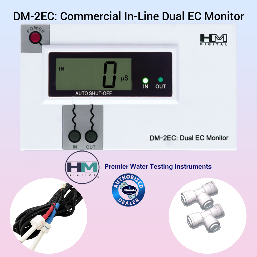 DM-1 In & Out digital display TDS Tester, Inline TDS Meter, HM Digital