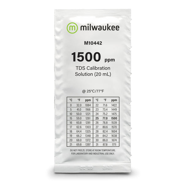 Milwaukee 1500 ppm TDS Calibration Solution Sachets 3X 20ml