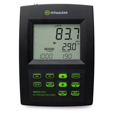 Milwaukee MW170 MAX EC/TDS/NaCl/Temp Logging Bench Meter