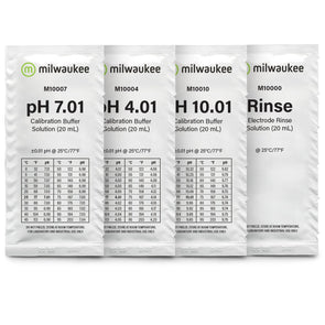 Milwaukee Instruments M1000AB pH 7.0/4.0 and 10.0 Buffer Solution Assortment, 20 mL Volume