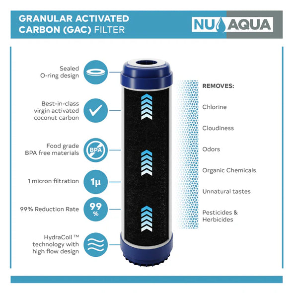 NU Aqua Platinum Series Granular Activated Coconut Carbon Filter