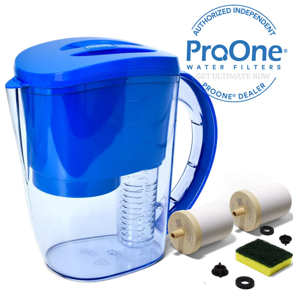 ProOne Water Filter Pitcher with 2 ProOne G3.0M Filter Elements