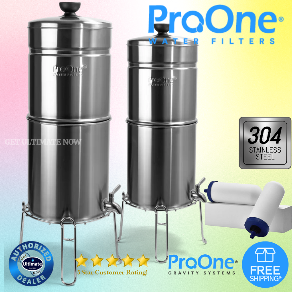 ProOne Big+ Traveler+ Polished Gravity Water Filtration