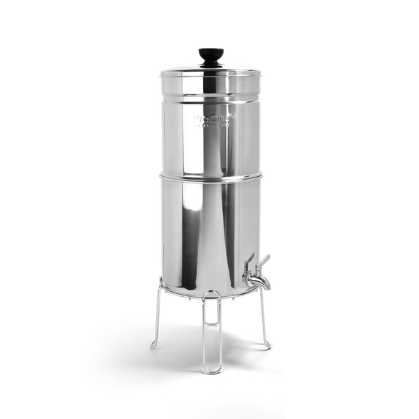 Proone Traveler Plus polished Stainless steel with 2 G3.0 5" Filter Element