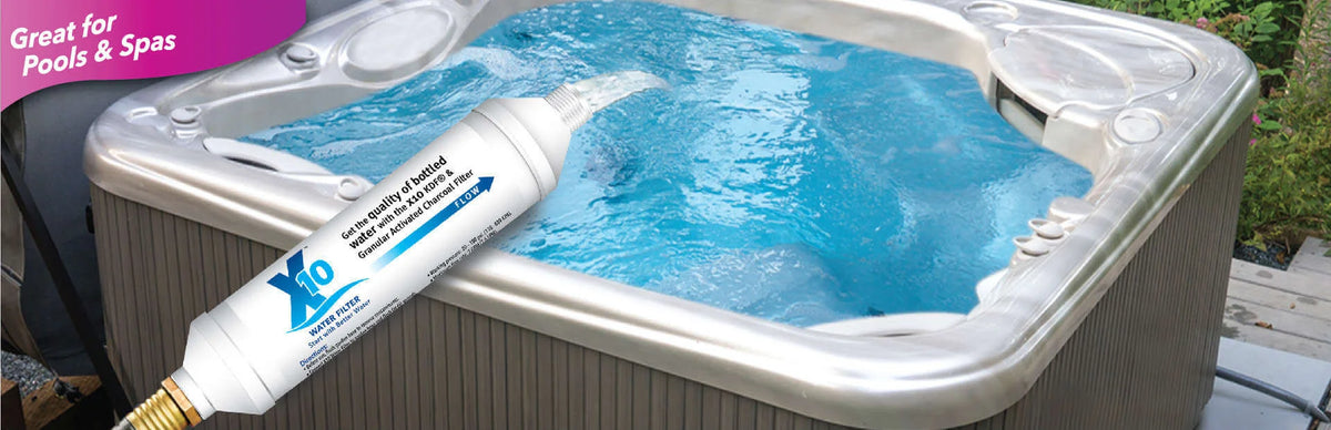 X10 Spa Pre-Filter | KDF + Coconut Carbon | 10,000 Gal | Hot Tub Hose ...
