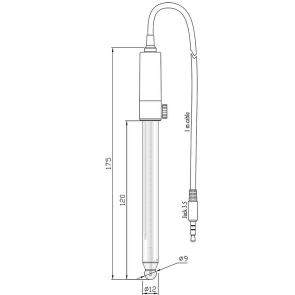 Hanna Instruments Digital Glass Body pH Electrode for General Purpose HI11310