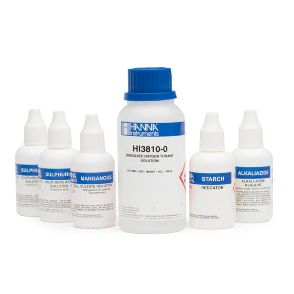 Hanna Dissolved Oxygen Chemical Test Kit Replacement Reagents (100 tests)-HI3810-100