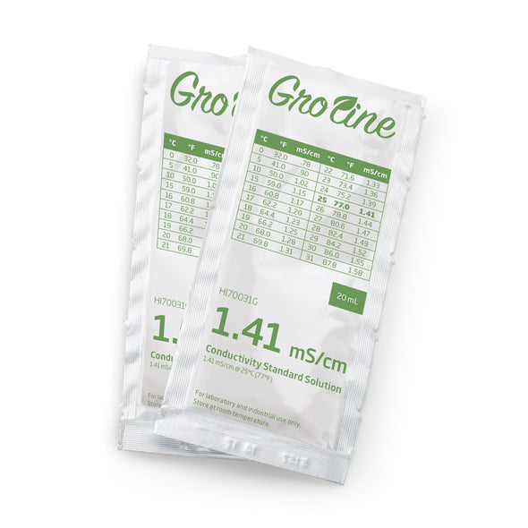 GroLine 1413 uS/cm Conductivity Standard Sachets, 20 mL (25 pcs.)