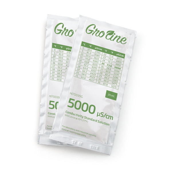 GroLine 5000 uS/cm Conductivity Standard Sachets, 20 mL (25 pcs.)