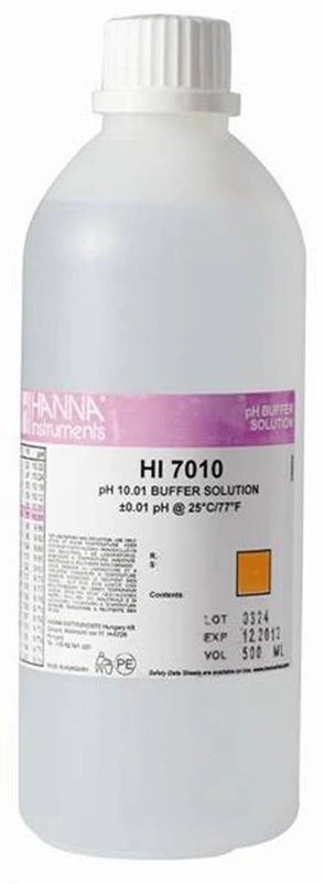 Hanna HI-7010L pH 10.01 Buffer Solution, 500 mL bottle