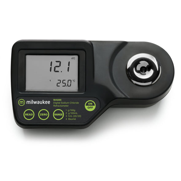 Milwaukee MA886 Digital Refractometer to Determine Sodium Chloride in Food